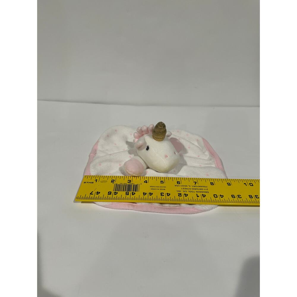 Cloud Island Target Unicorn Baby Lovey Pink White Plush Toy Mini Terry Cloth - Picture 4 of 7